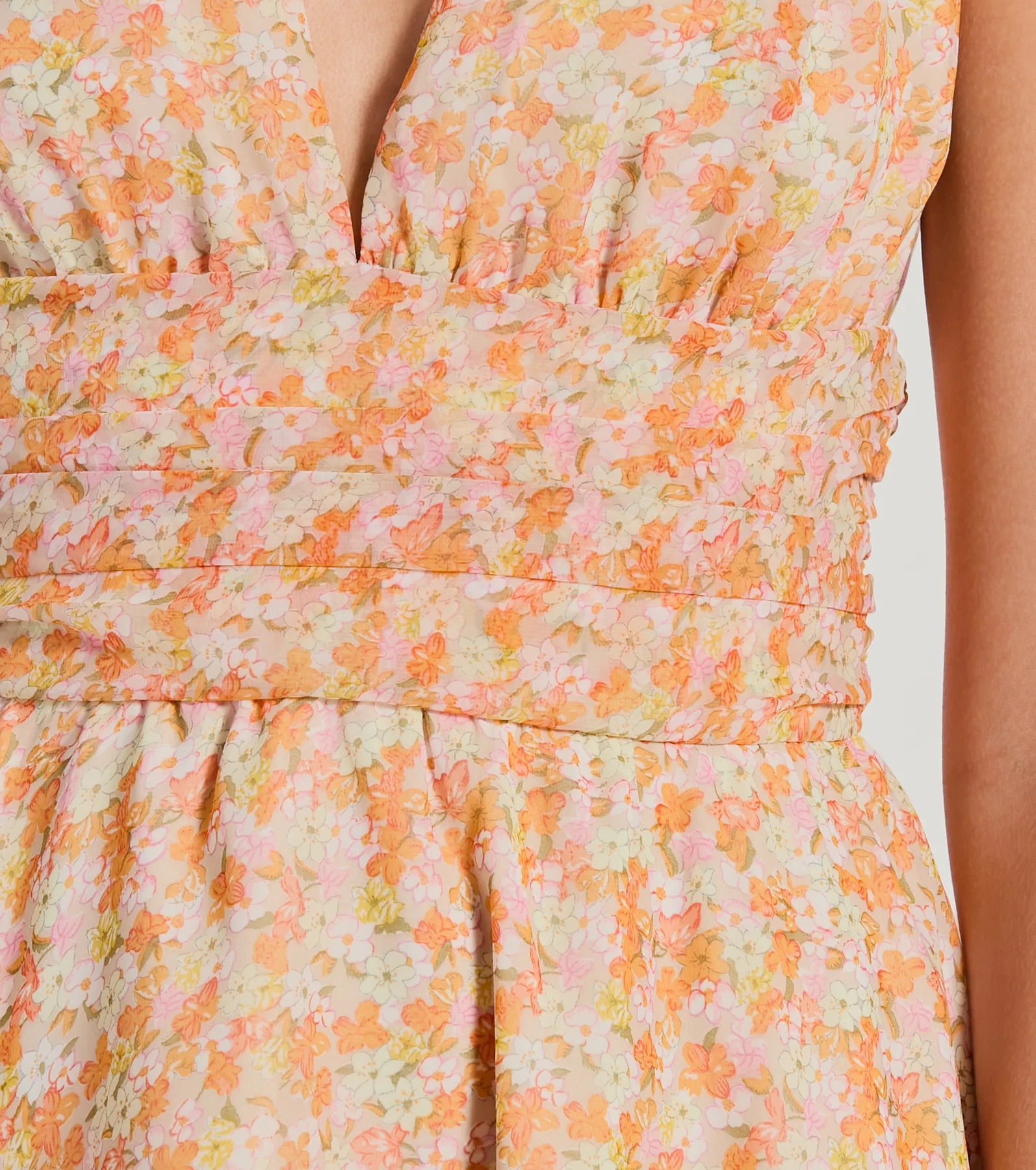 Sunny Style Floral Chiffon Tiered Skater Dress - Image 4