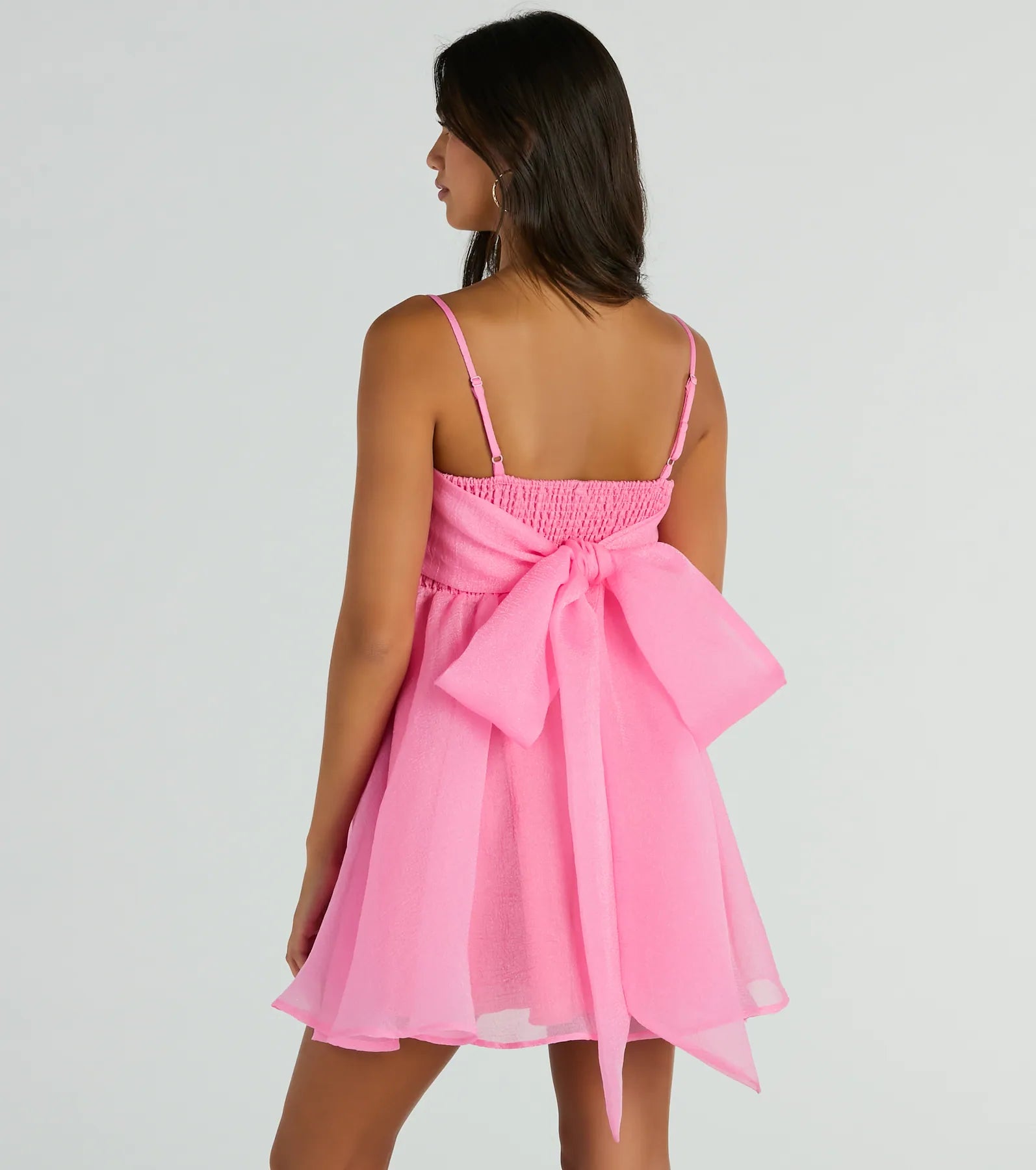 Babe Of The Hour Sleeveless Bow Back Babydoll Dress - Image 2