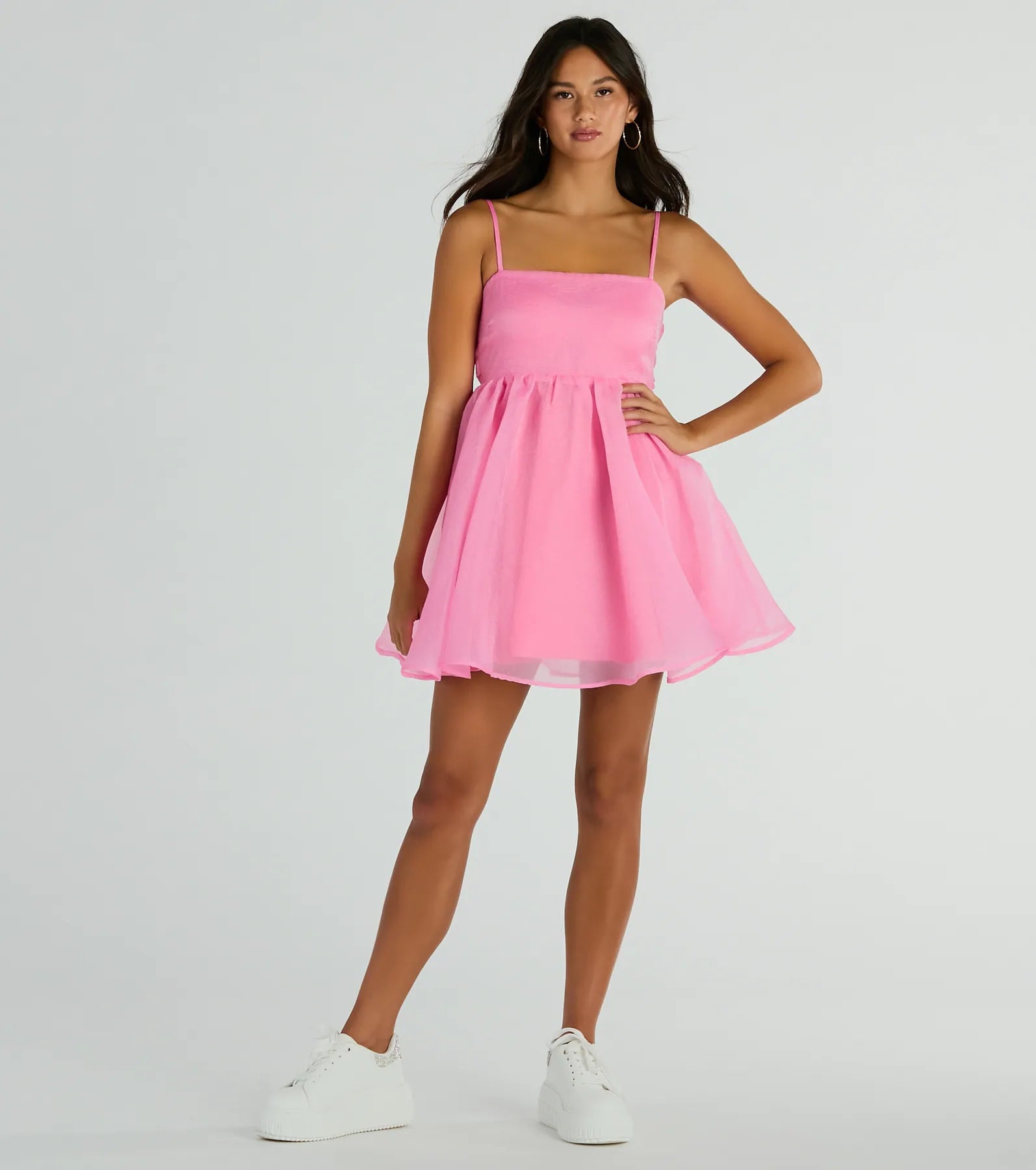Babe Of The Hour Sleeveless Bow Back Babydoll Dress - Image 3