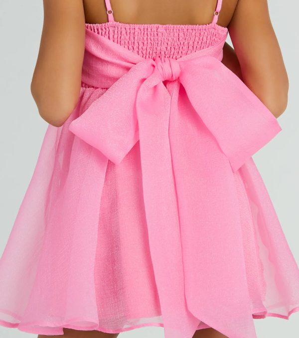 Babe Of The Hour Sleeveless Bow Back Babydoll Dress - Image 4
