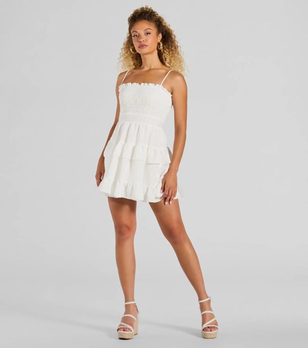 Tea Time Ruffled Short Skater Dress - Image 3
