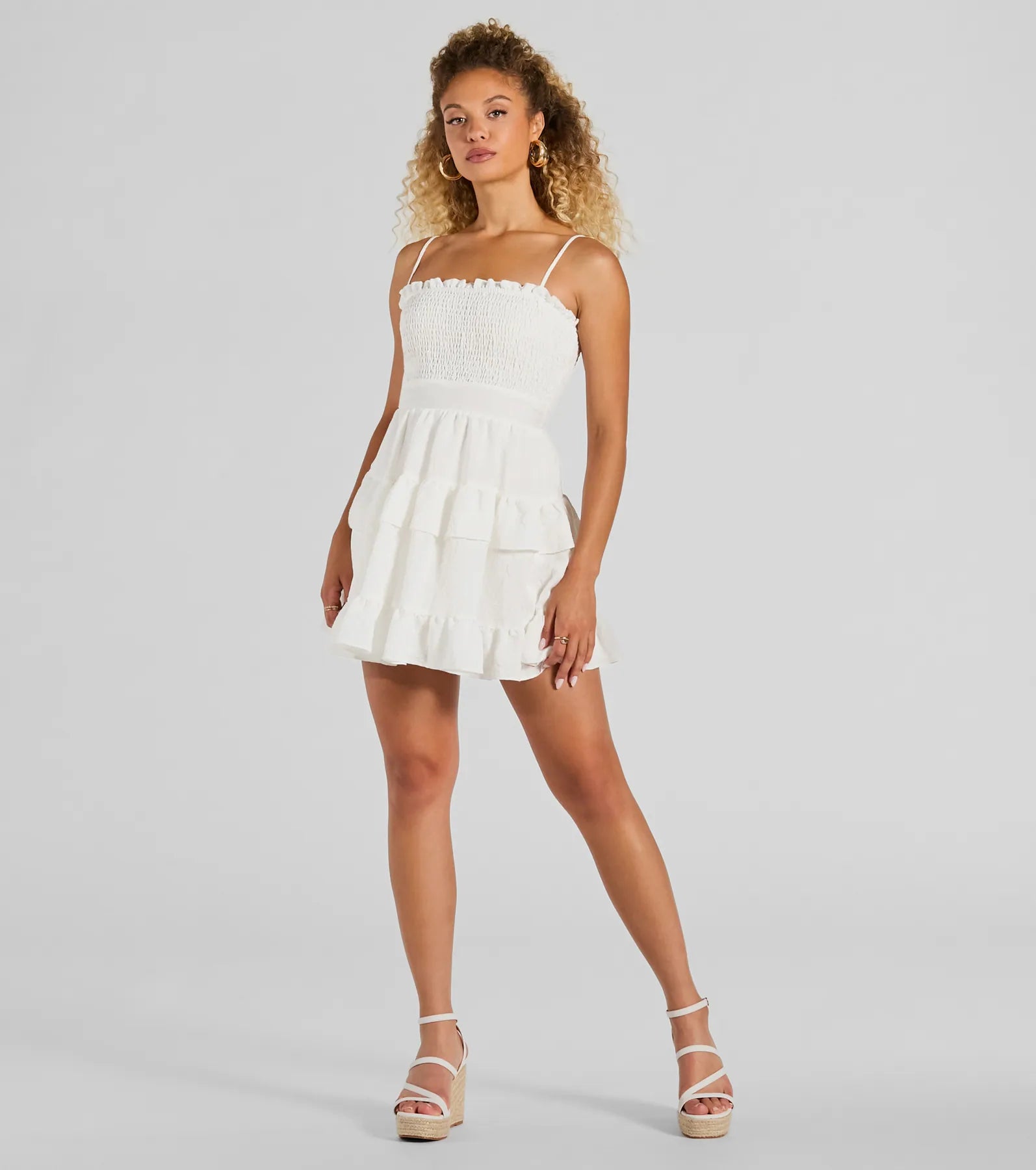 Tea Time Ruffled Short Skater Dress - Image 3