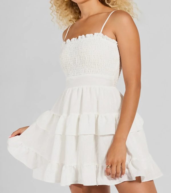 Tea Time Ruffled Short Skater Dress - Image 4