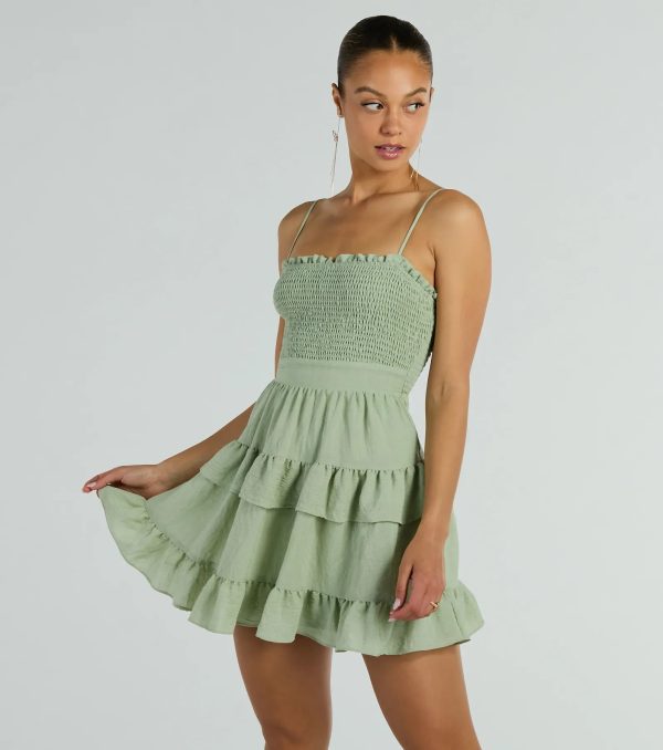 Tea Time Ruffled Short Skater Dress - Image 5