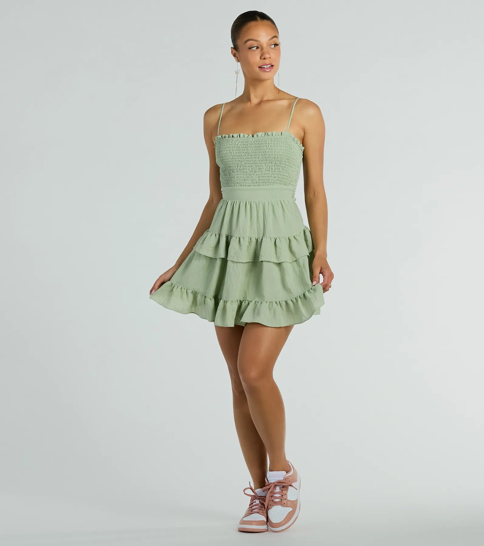 Tea Time Ruffled Short Skater Dress - Image 7