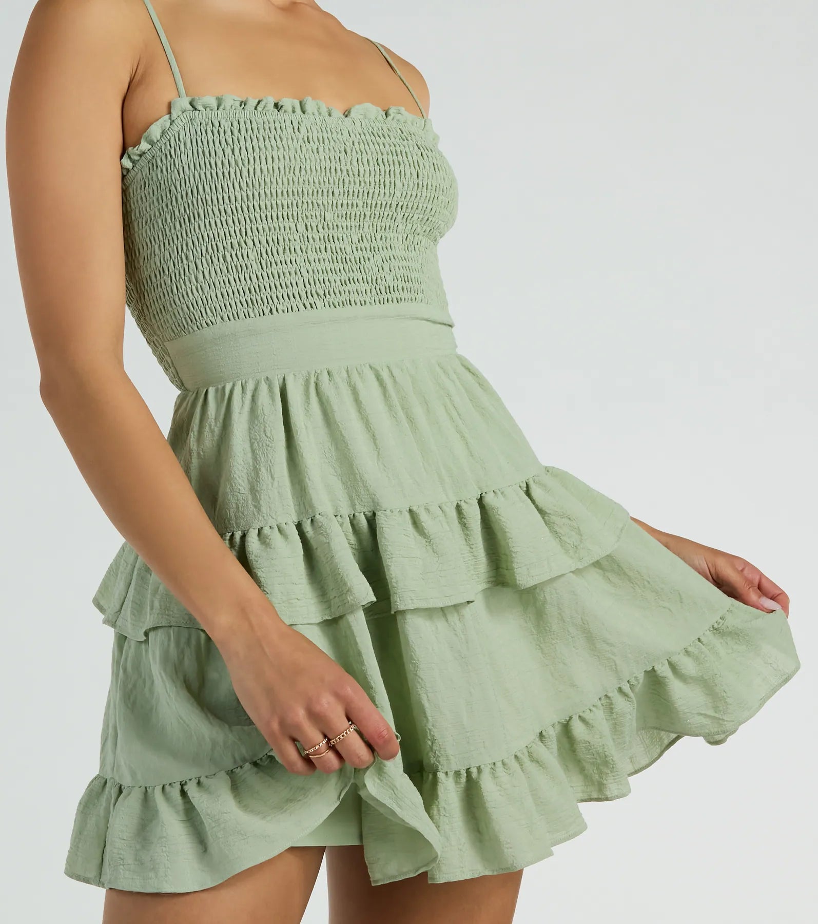 Tea Time Ruffled Short Skater Dress - Image 8