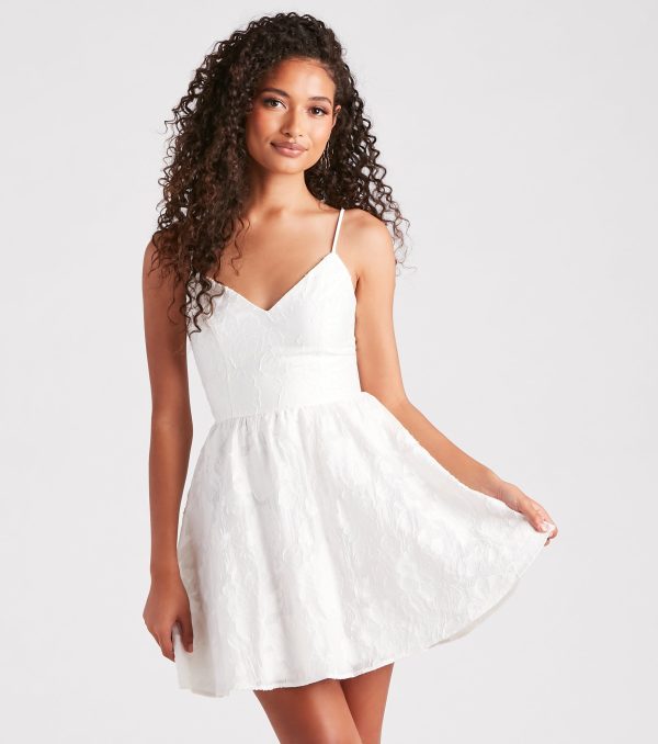 Love Letters Floral Chiffon Skater Dress - Image 5
