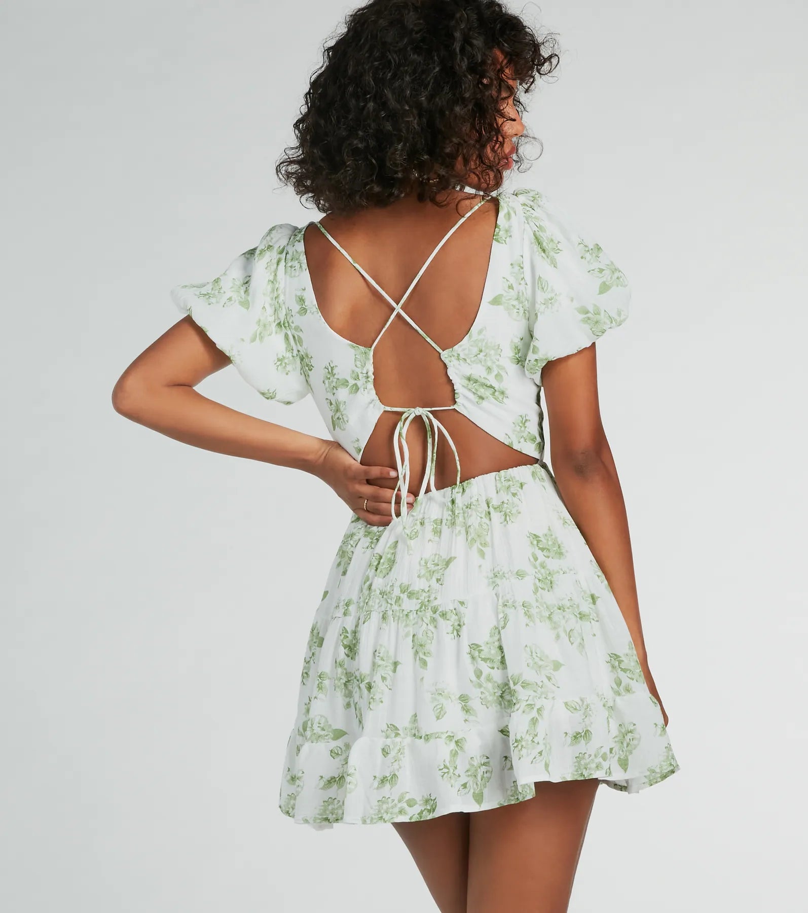 Vineyard Gal Floral Woven Skater Dress - Image 6