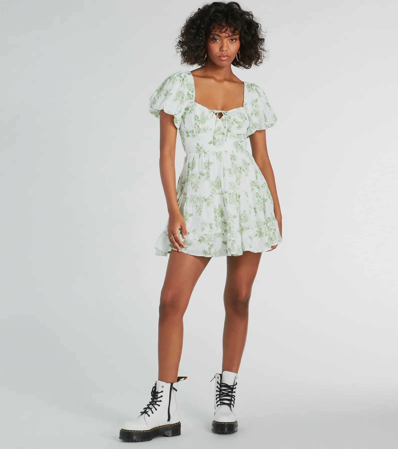 Vineyard Gal Floral Woven Skater Dress - Image 7