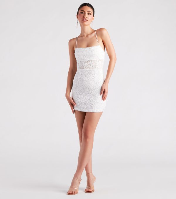 Chic Devotion Lace Cowl Neck Mini Dress - Image 7