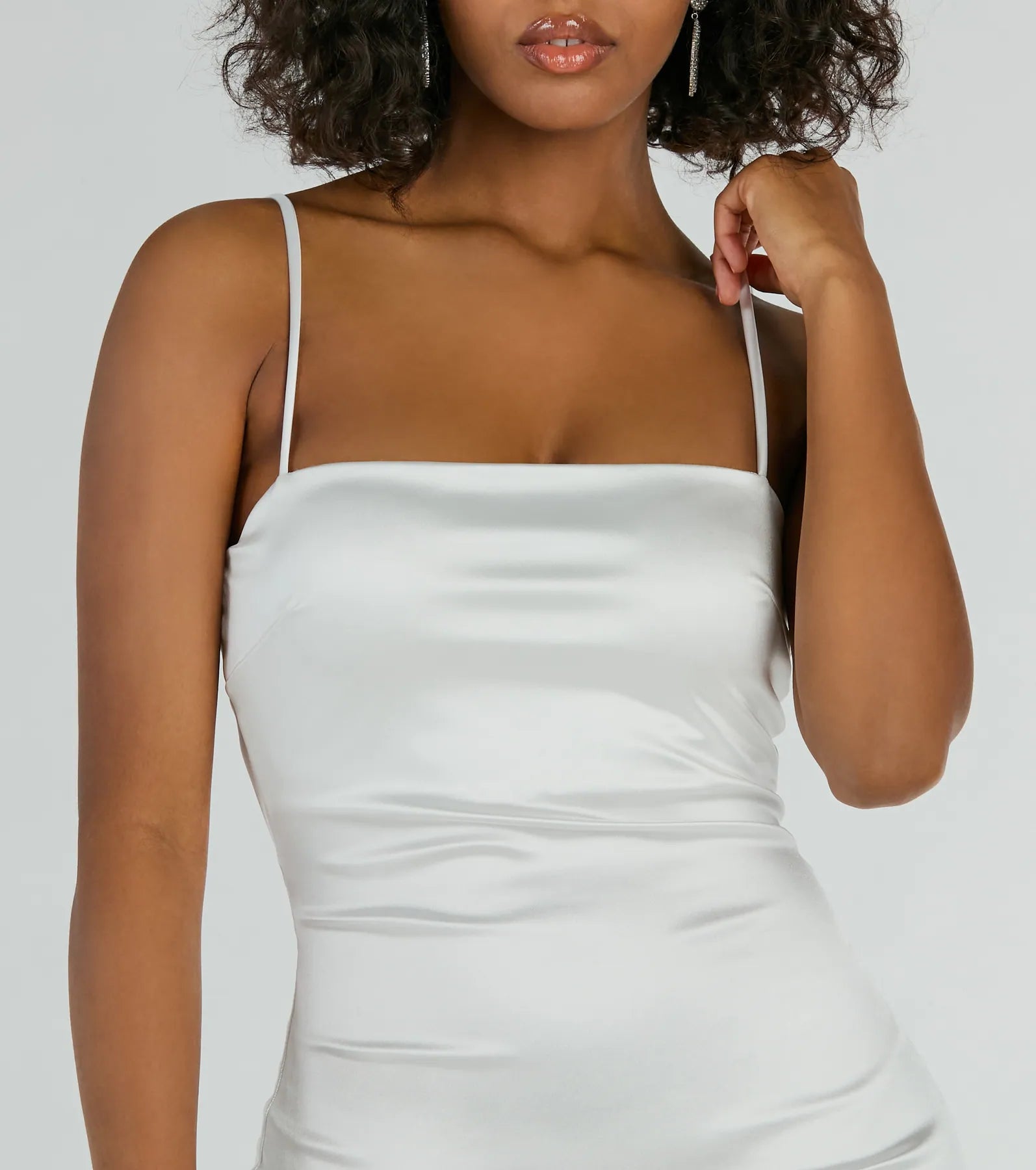 Day Glow Satin A-Line Short Dress - Image 24