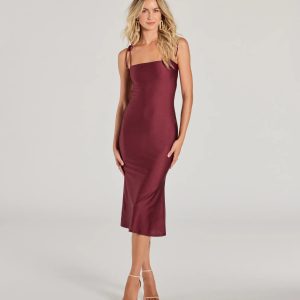 Something About Her Strappy Back Bodycon Midi Dress