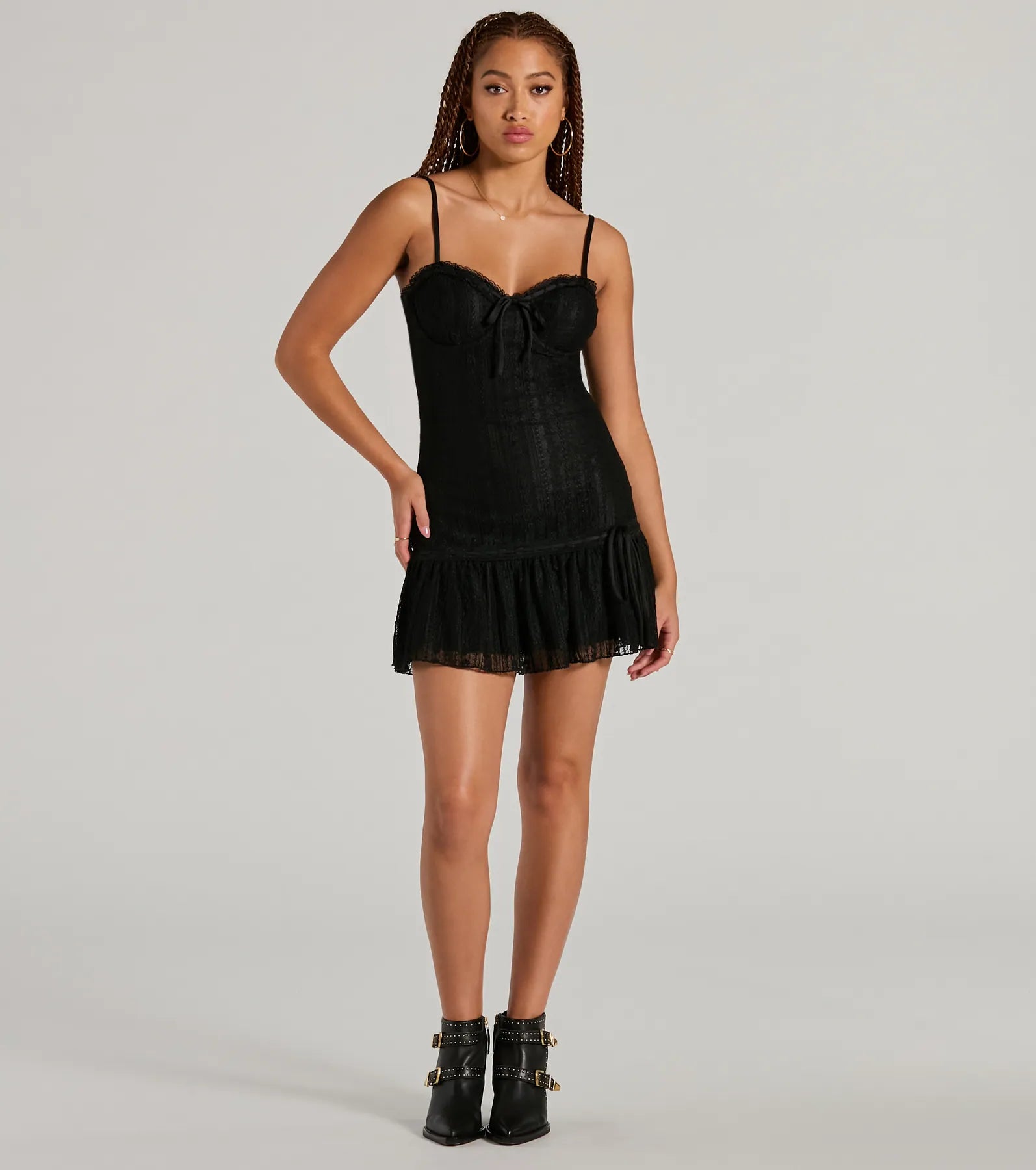 Tempting Allure Sweetheart A-Line Lace Mini Dress - Image 3