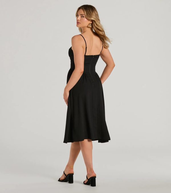 Blissful Afternoons Corset A-Line Midi Dress - Image 2