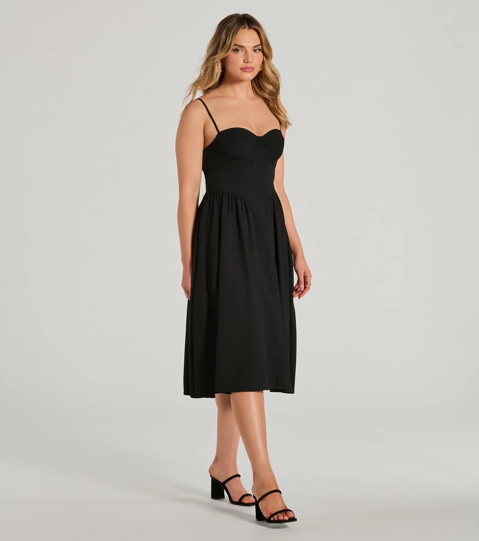 Blissful Afternoons Corset A-Line Midi Dress - Image 4