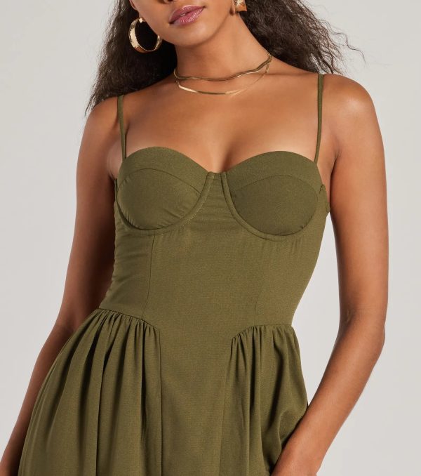 Blissful Afternoons Corset A-Line Midi Dress - Image 7
