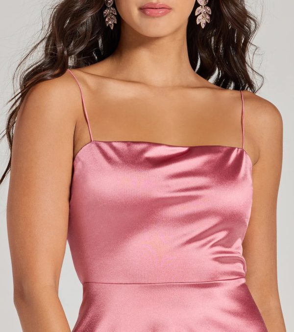 Grand Exit Satin Skater Dress - Image 17