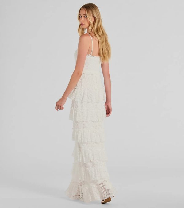 Follow Your Heart Sleeveless Ruffled Lace Maxi Dress - Image 2