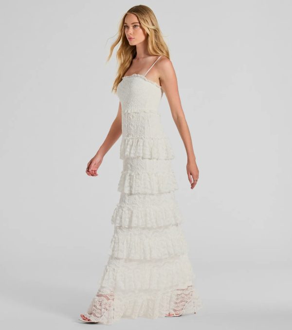 Follow Your Heart Sleeveless Ruffled Lace Maxi Dress - Image 4