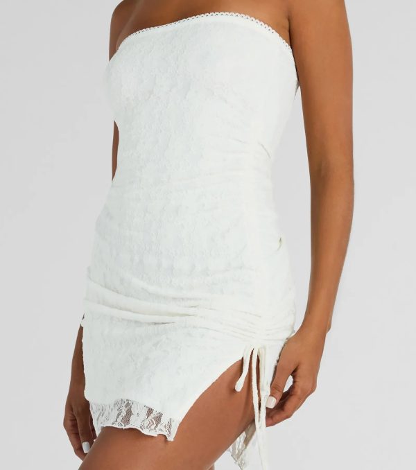 Swoon Over You Strapless Lace Mini Dress - Image 4