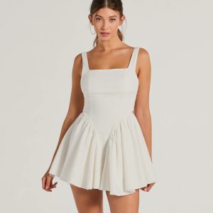 Stunning Sweetie Open Back Bow Skater Dress