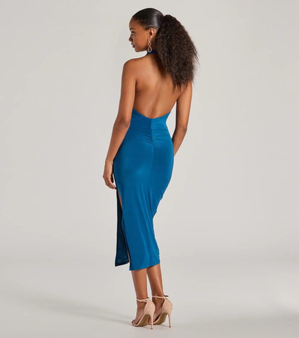 Arrive Like A Vision Scoop Halter Midi Dress - Image 6