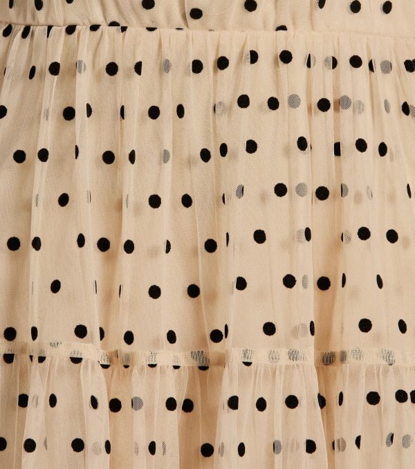 Timeless Look Bow Strap Polka Dot Tulle Midi Dress - Image 3