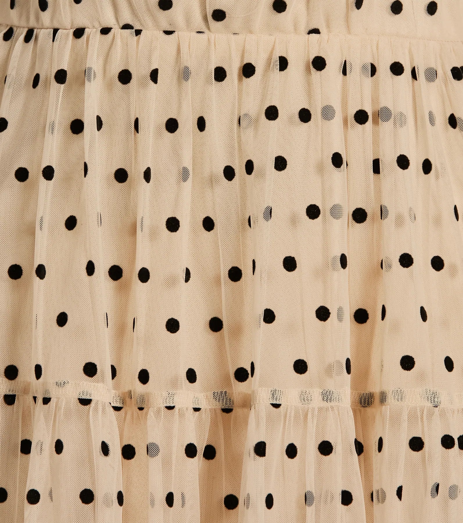 Timeless Look Bow Strap Polka Dot Tulle Midi Dress - Image 3
