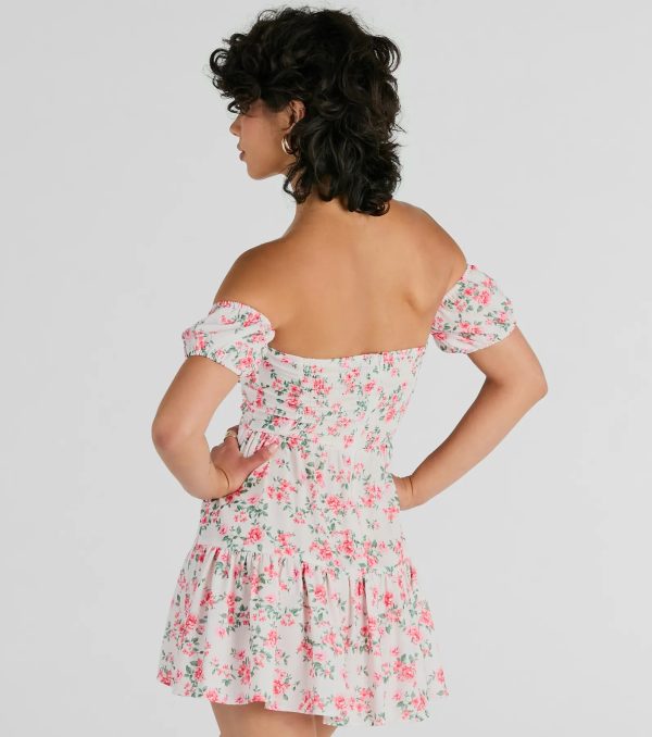Profound Bloom Off-The-Shoulder Floral Skater Dress - Image 2