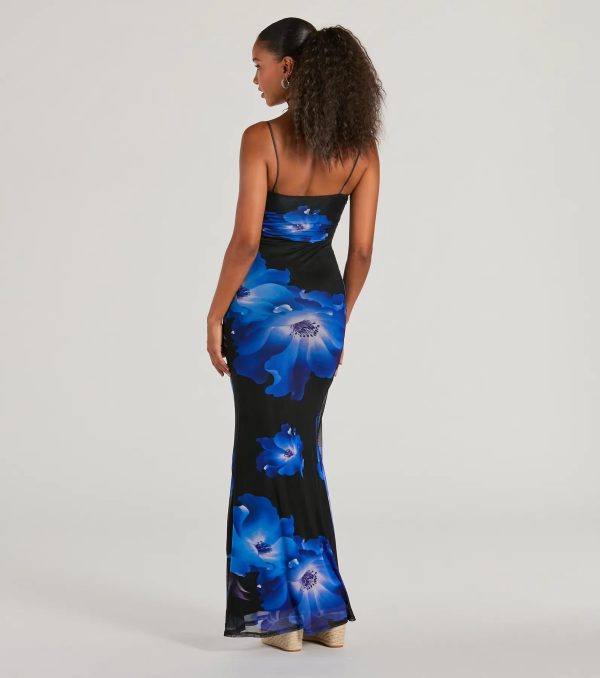 Romance That Wows Large Blossom Floral Maxi Dress - Image 7