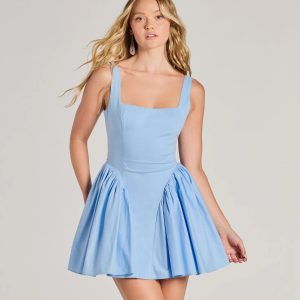 Sugar And Spice Sleeveless Tie-Back Skater Dress