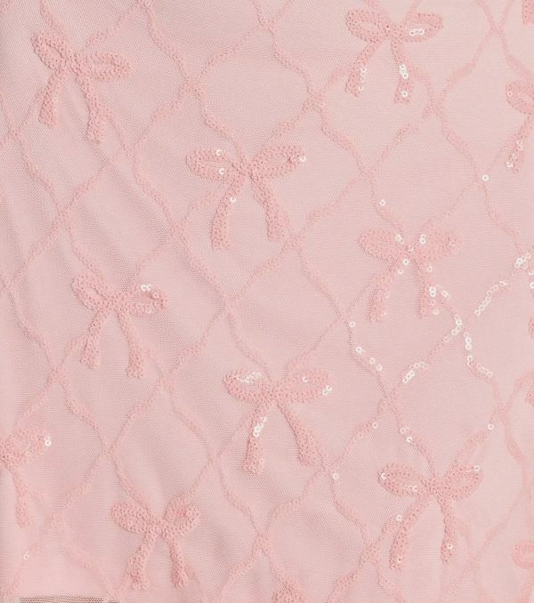 Cutest Style Sequin Bow Strapless Lace-Up Mini Dress - Image 4