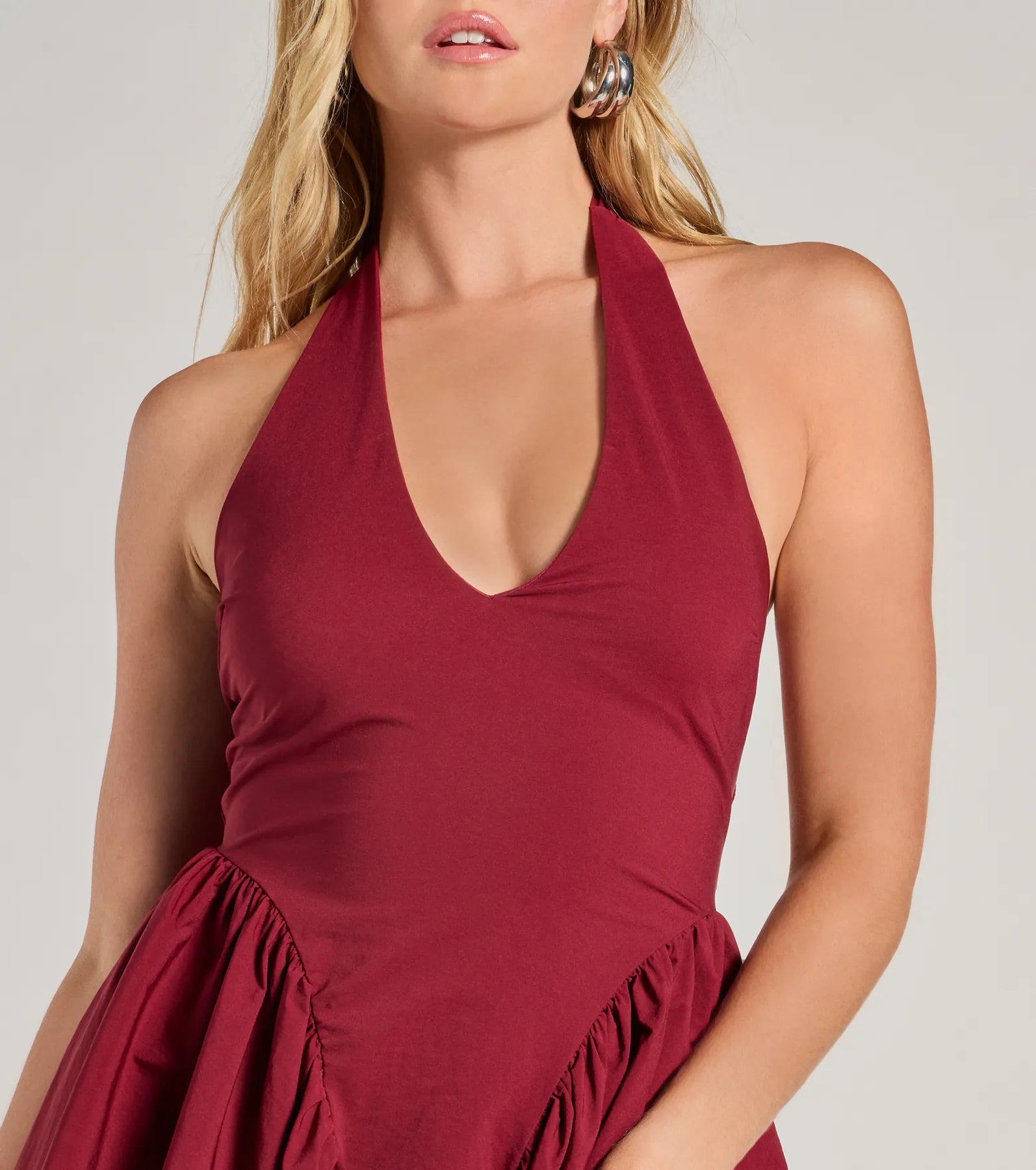 Cutest Vibe Halter Drop Waist Skater Dress - Image 4