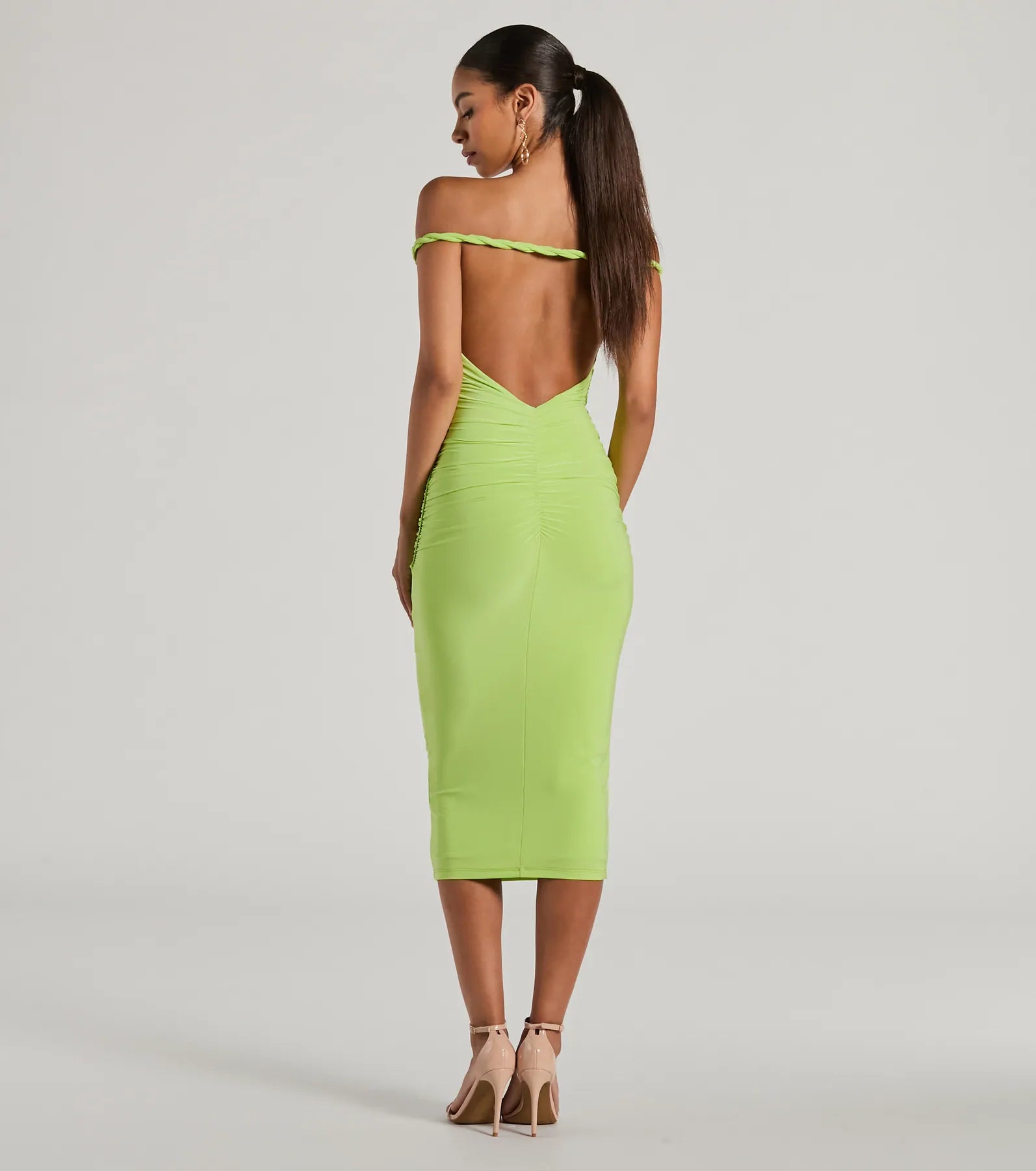 Tricks Of The Trade Convertible Bodycon Midi Dress - Image 2
