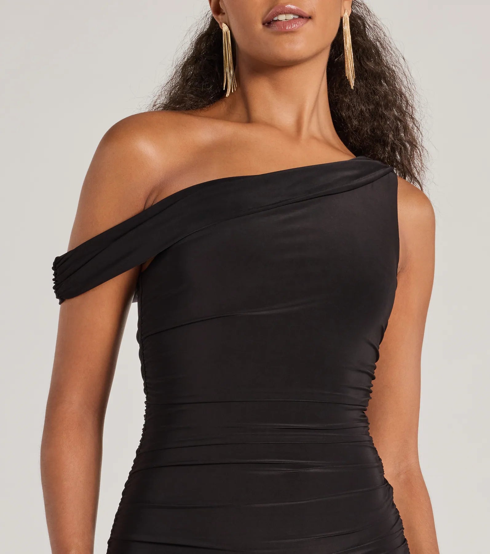 Can't Deny It One-Shoulder Bodycon Midi Dress - Image 3