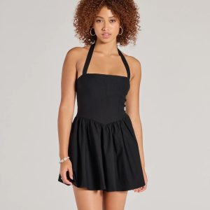 Twirl Perfection Drop Waist Skater Dress