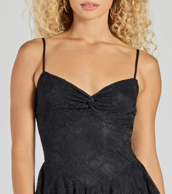 Adorable Muse Ruffled Lace Skater Dress - Image 15