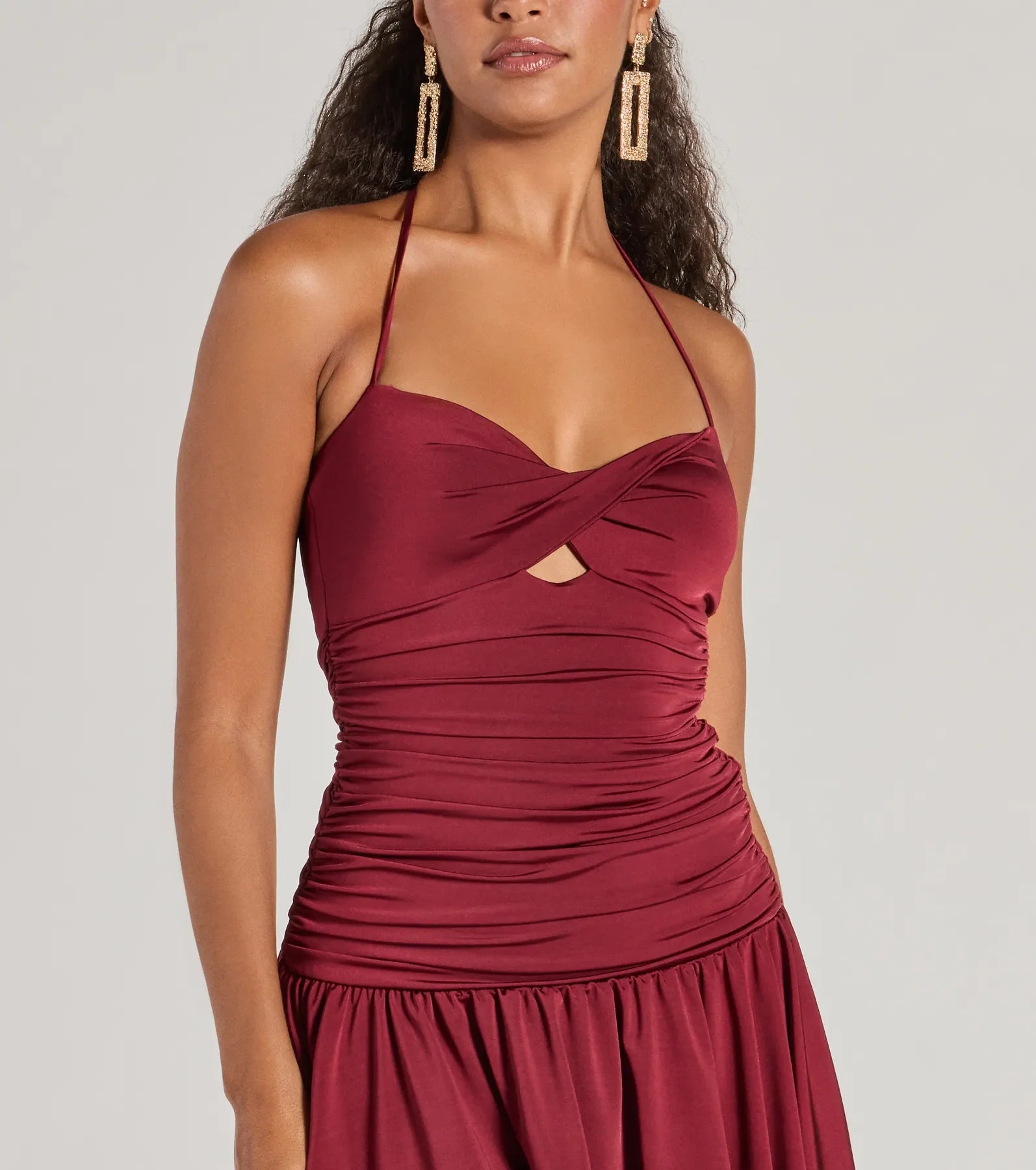 Flirty Flair Ruched Drop Waist Skater Dress - Image 4