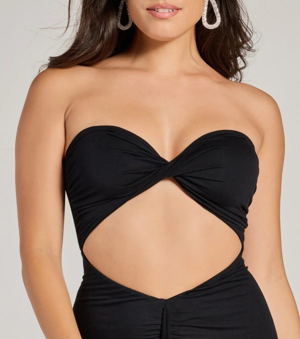 Perfect Always Strapless Cutout Ruffle Maxi Dress - Image 3