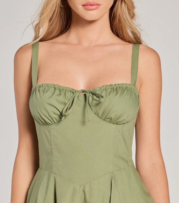 Picturesque Cutie Corset Lace-Up A-Line Midi Dress - Image 7