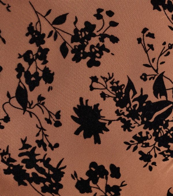 Chic Attire Flocked Velvet Floral Midi Dress - Image 3