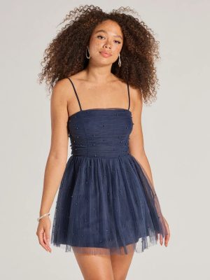 Major Stunner Tulle and Pearl Skater Dress