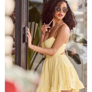 Spring Forward Strappy Back Skater Dress