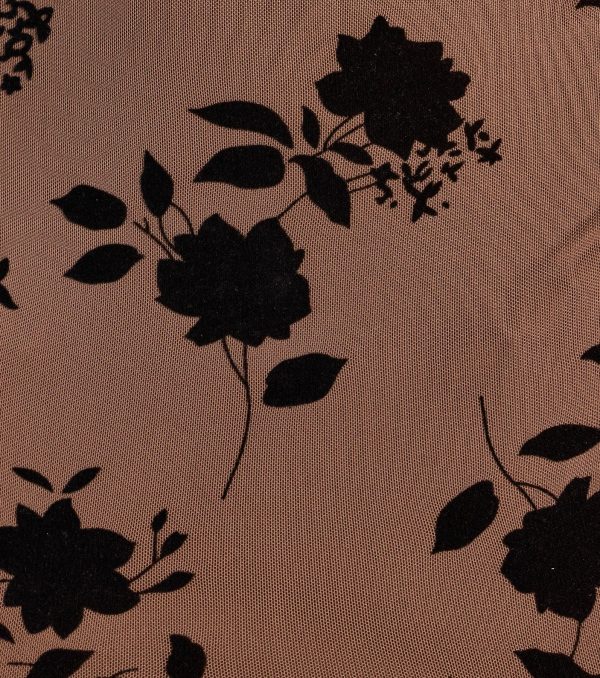 Gorgeously Chic Flocked Floral Cold-Shoulder Mini Dress - Image 4