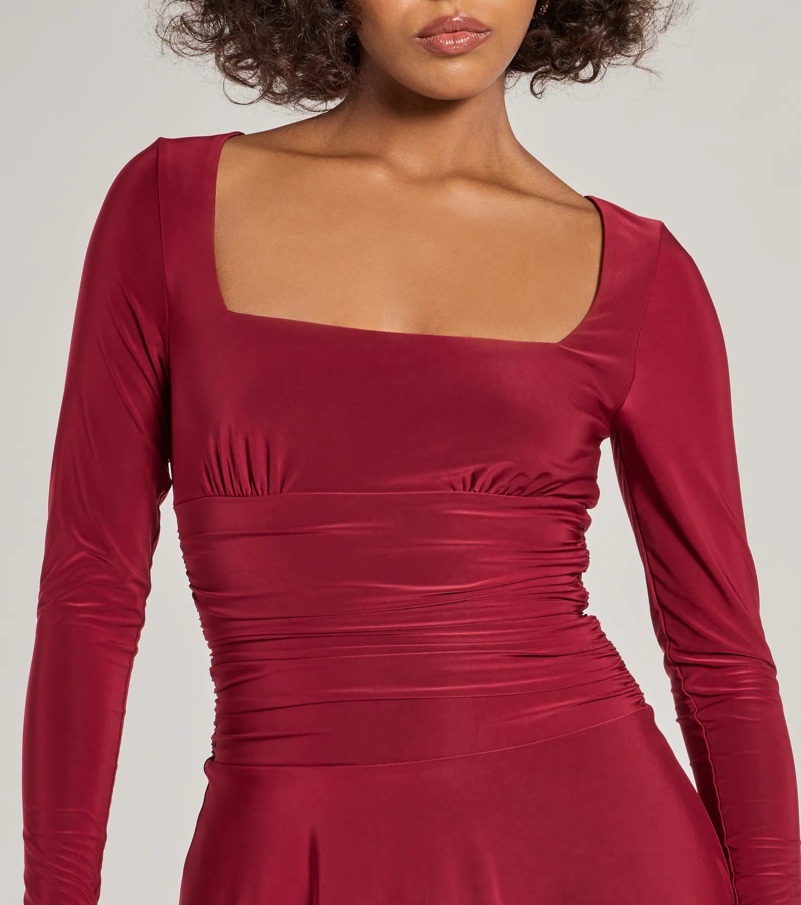 Forever Sweet Long Sleeve Drop Waist Skater Dress - Image 4