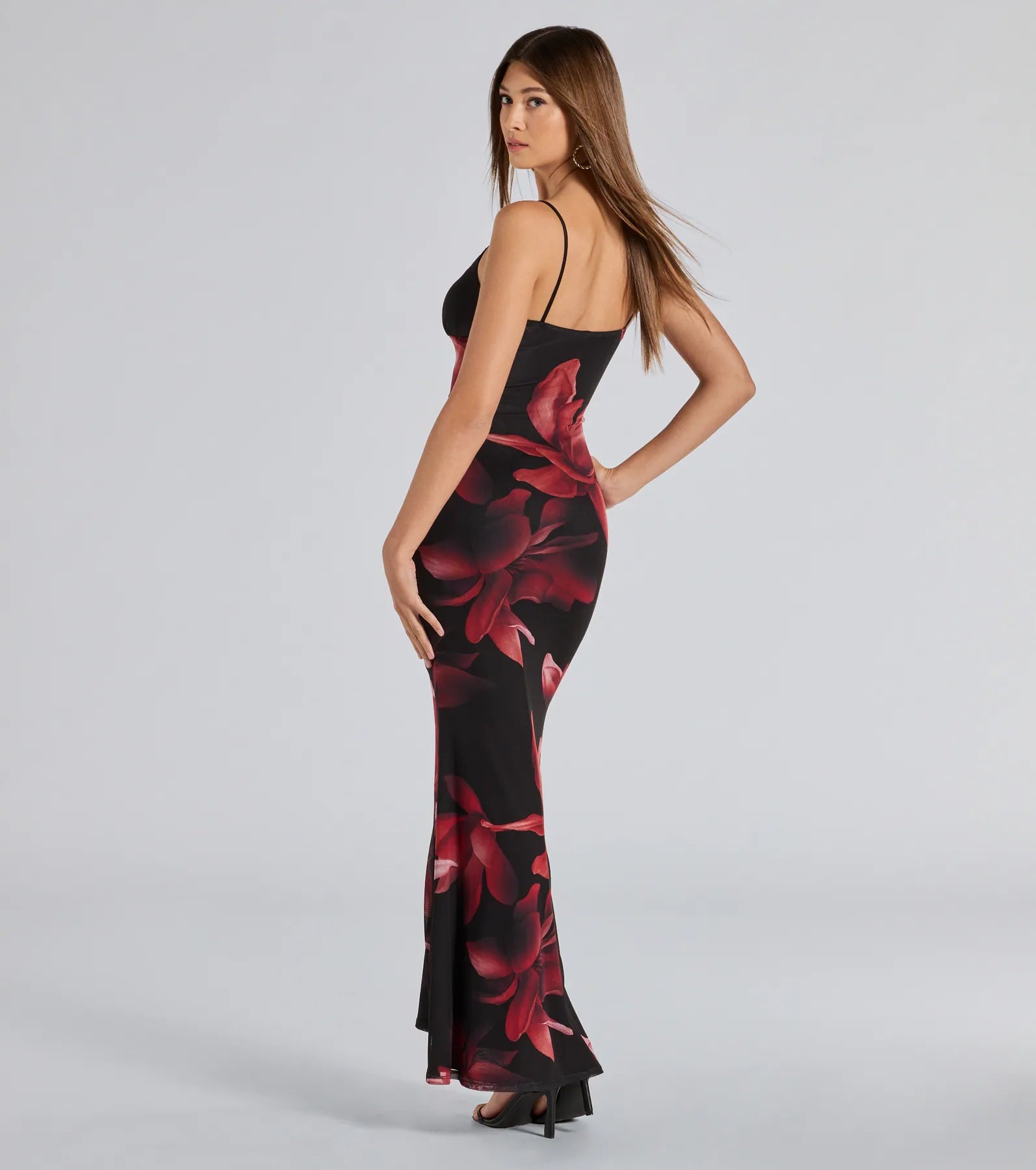 Blooming Beauty Floral Print Mesh Maxi Dress - Image 3