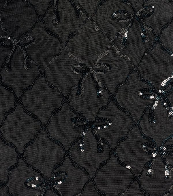 Cutest Style Sequin Bow Strapless Lace-Up Mini Dress - Image 8