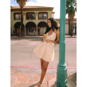 Dressing For Sunshine Halter Floral Skater Dress
