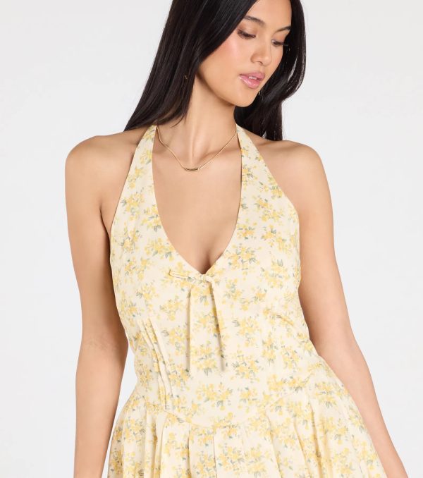 Dressing For Sunshine Halter Floral Skater Dress - Image 6