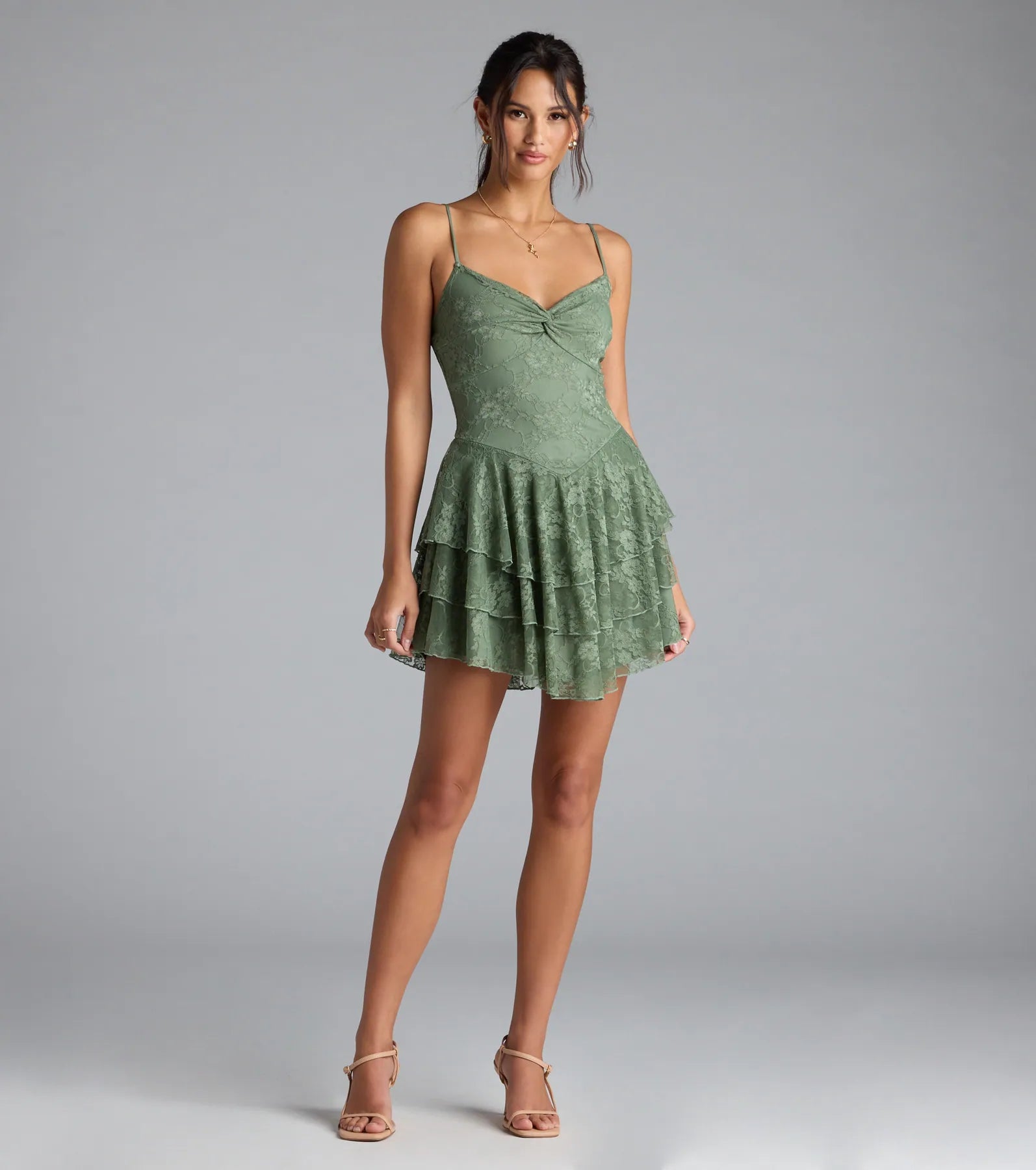 Adorable Muse Ruffled Lace Skater Dress - Image 18